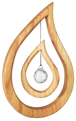 Wood and Crystal Mobile - Dewdrop