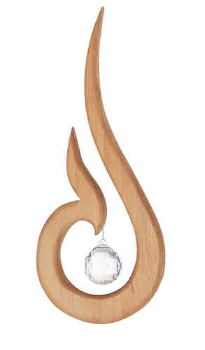 Holz Kristall Objekt - Samira schwebend